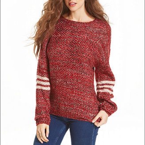 Jessica Simpson Sweaters - Jessica Simpson Red Marled Knit Sweater